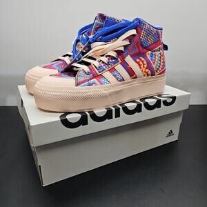NEW Women's Adidas X Farm Rio WOMEN'S 7.5 BRAVADA 2.0 MID PLATFORM Sneaker Skate